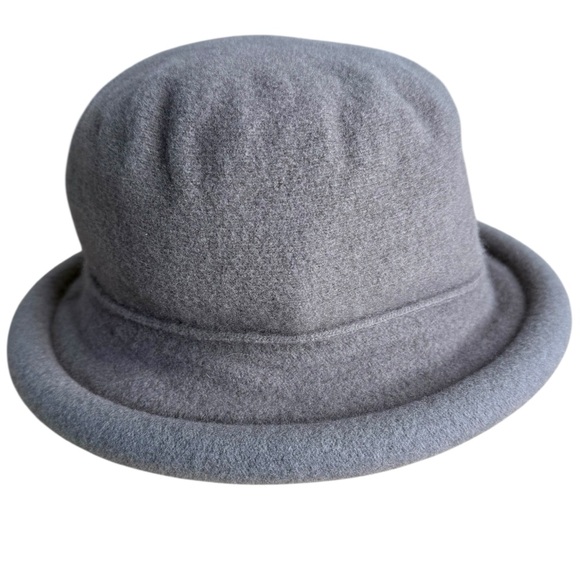 Parkhurst 100% Soft Wool Cloche Hat Gray Vintage Inspired Winter Made in Canada - Picture 2 of 8
